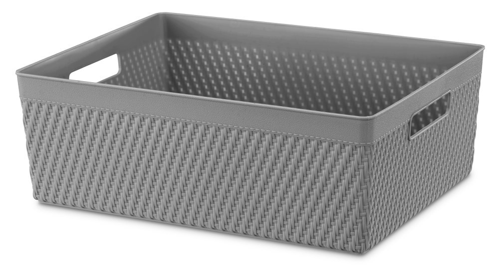 slide 2 of 2, Whitmor Resin Shelf Tote - Gray, 1 ct