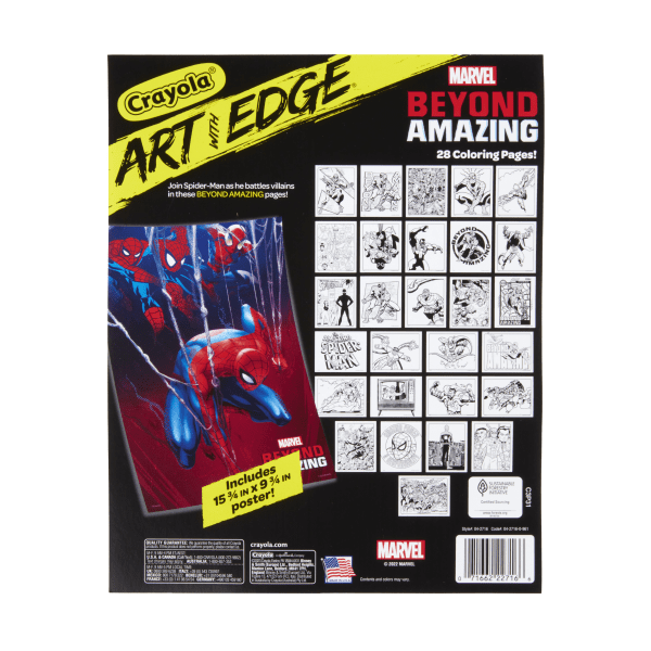 slide 6 of 7, Crayola Art With Edge Spider-Man Beyond Amazing Coloring Book, 1 ct