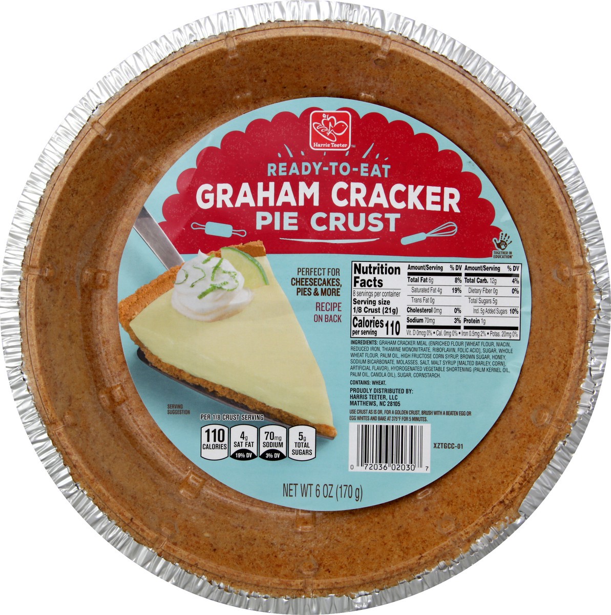 slide 1 of 9, Harris Teeter™ Graham Cracker Pie Crust, 6 oz