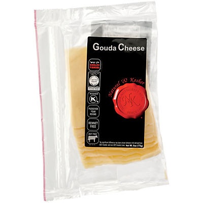 slide 1 of 1, Natural & Kosher Sliced Gouda Cheese, 6 oz