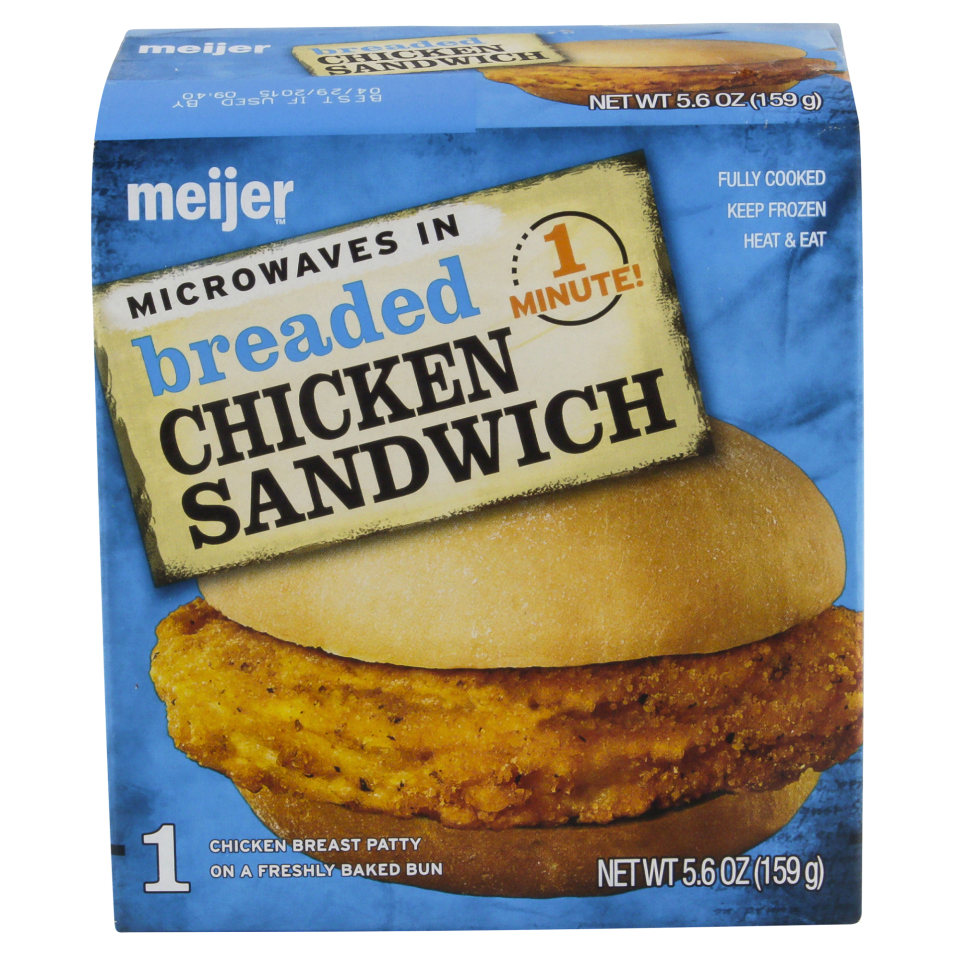 slide 1 of 4, Meijer Breaded Chicken Sandwich, 5.6 oz