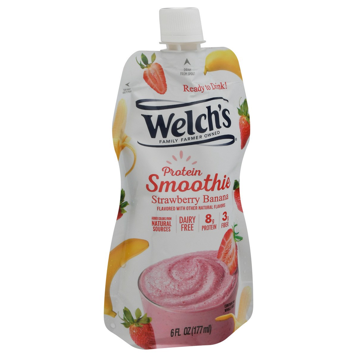 slide 7 of 9, Welch's Strawberry Banana Protein Smoothie 6 fl oz, 6 fl oz