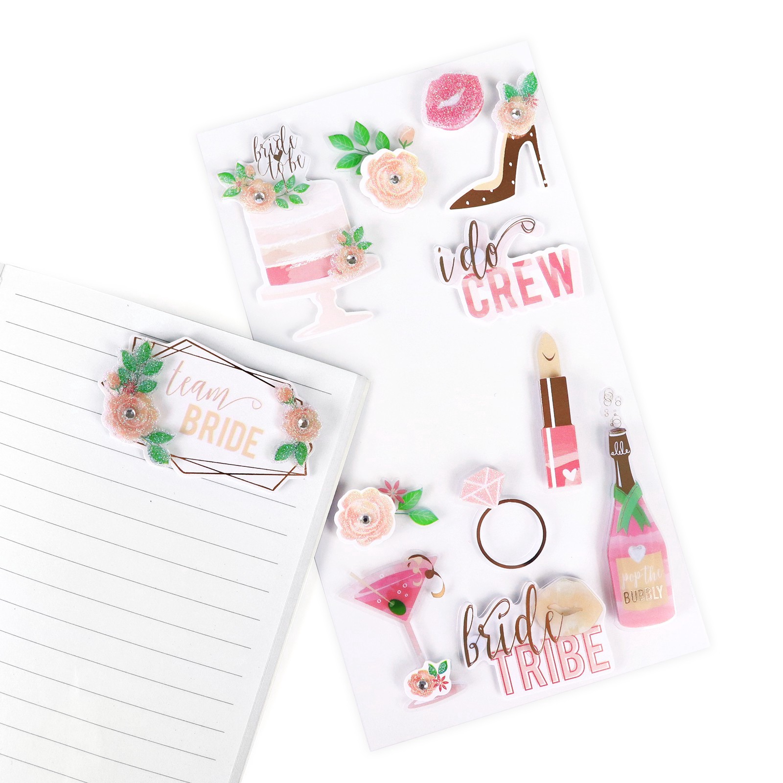 slide 3 of 4, Wedding Party Dimensional Stickers By Recollections, 3.88 in x 7 in