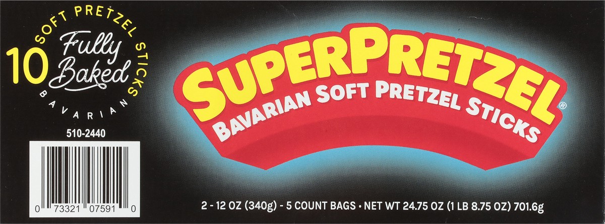 slide 8 of 13, SuperPretzel Bavarian Soft Pretzel Sticks 2 - 12 oz Bags, 10 ct