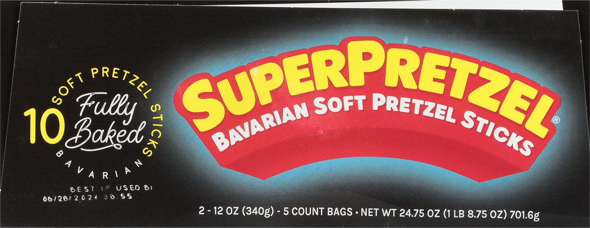 slide 12 of 13, SuperPretzel Bavarian Soft Pretzel Sticks 2 - 12 oz Bags, 10 ct