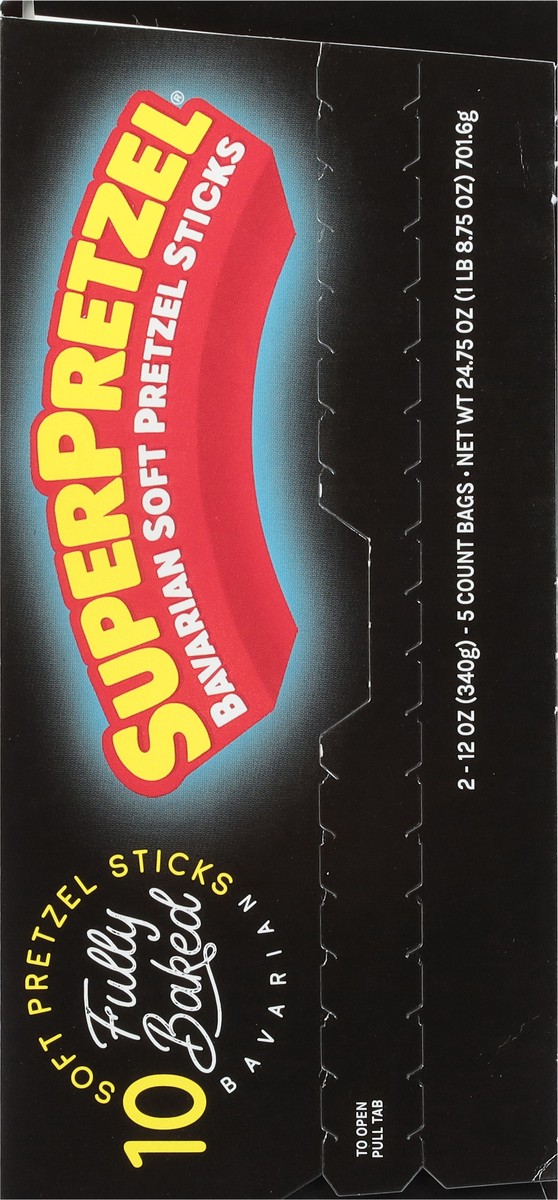 slide 3 of 13, SuperPretzel Bavarian Soft Pretzel Sticks 2 - 12 oz Bags, 10 ct