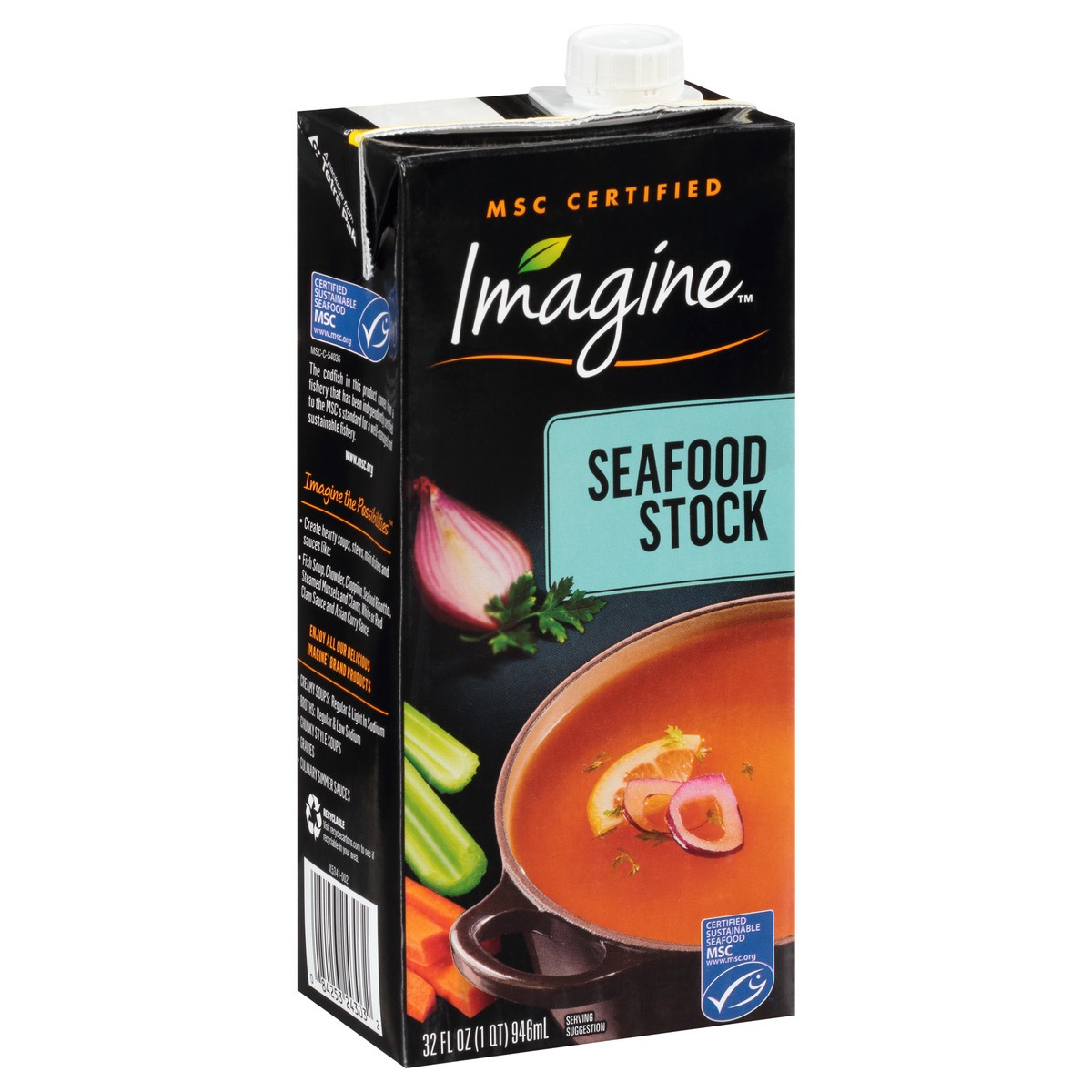 slide 2 of 10, Imagine Organic Seafood Stock, 32 fl oz