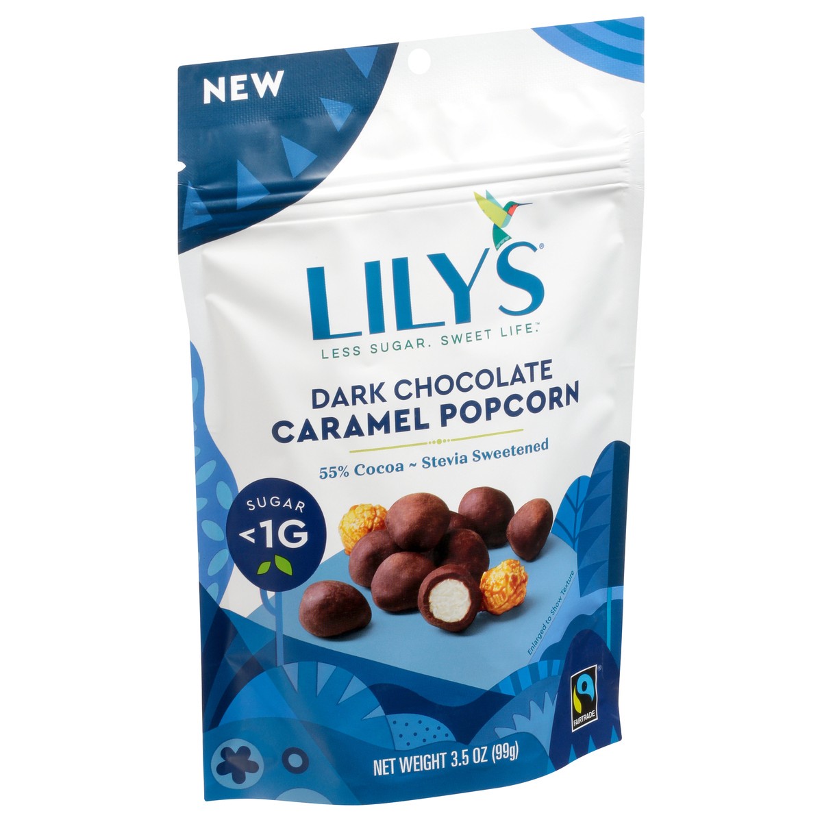 slide 3 of 13, Lily's Dark Chocolate Caramel Popcorn 3.5 oz, 3.5 oz