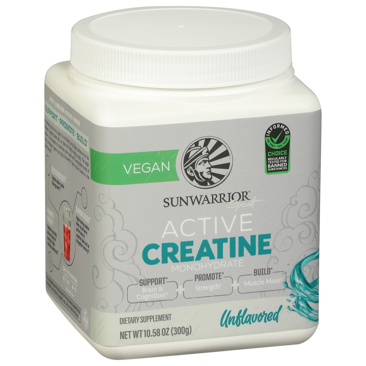 slide 5 of 9, Sunwarrior Sport Vegan Active Monohydrate Unflavored Active Creatine 10.58 oz, 1 ct