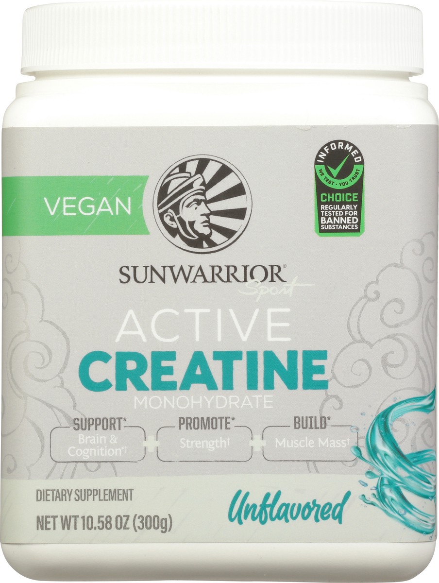 slide 3 of 9, Sunwarrior Sport Vegan Active Monohydrate Unflavored Active Creatine 10.58 oz, 1 ct