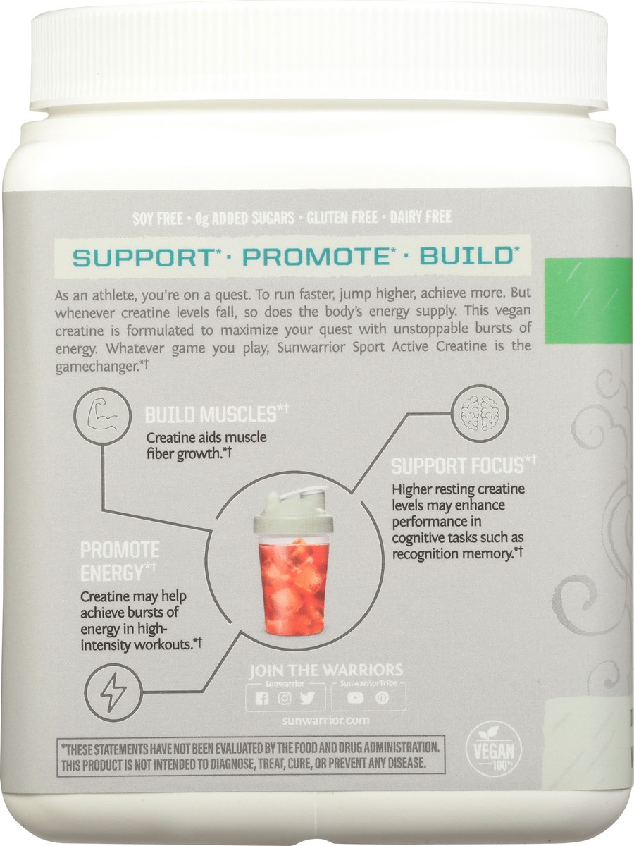 slide 2 of 9, Sunwarrior Sport Vegan Active Monohydrate Unflavored Active Creatine 10.58 oz, 1 ct
