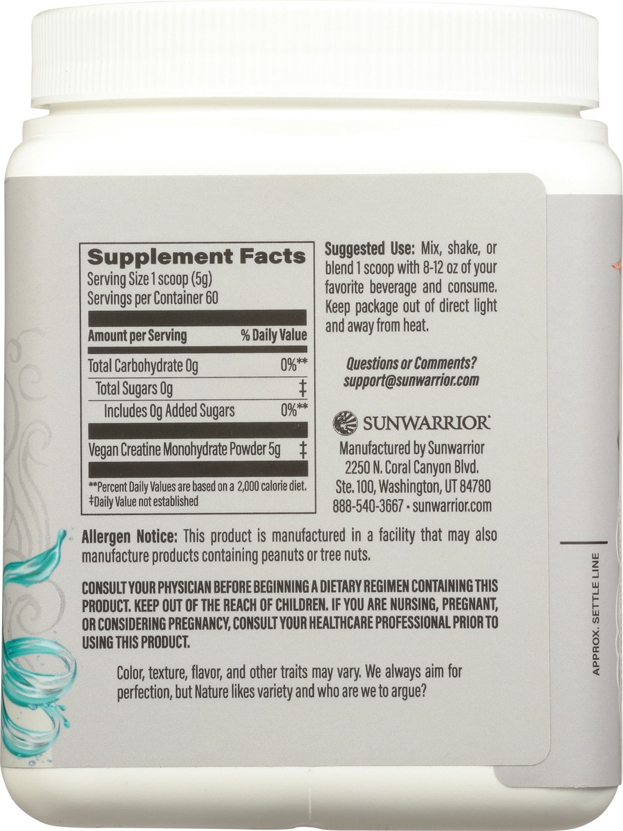 slide 4 of 9, Sunwarrior Sport Vegan Active Monohydrate Unflavored Active Creatine 10.58 oz, 1 ct
