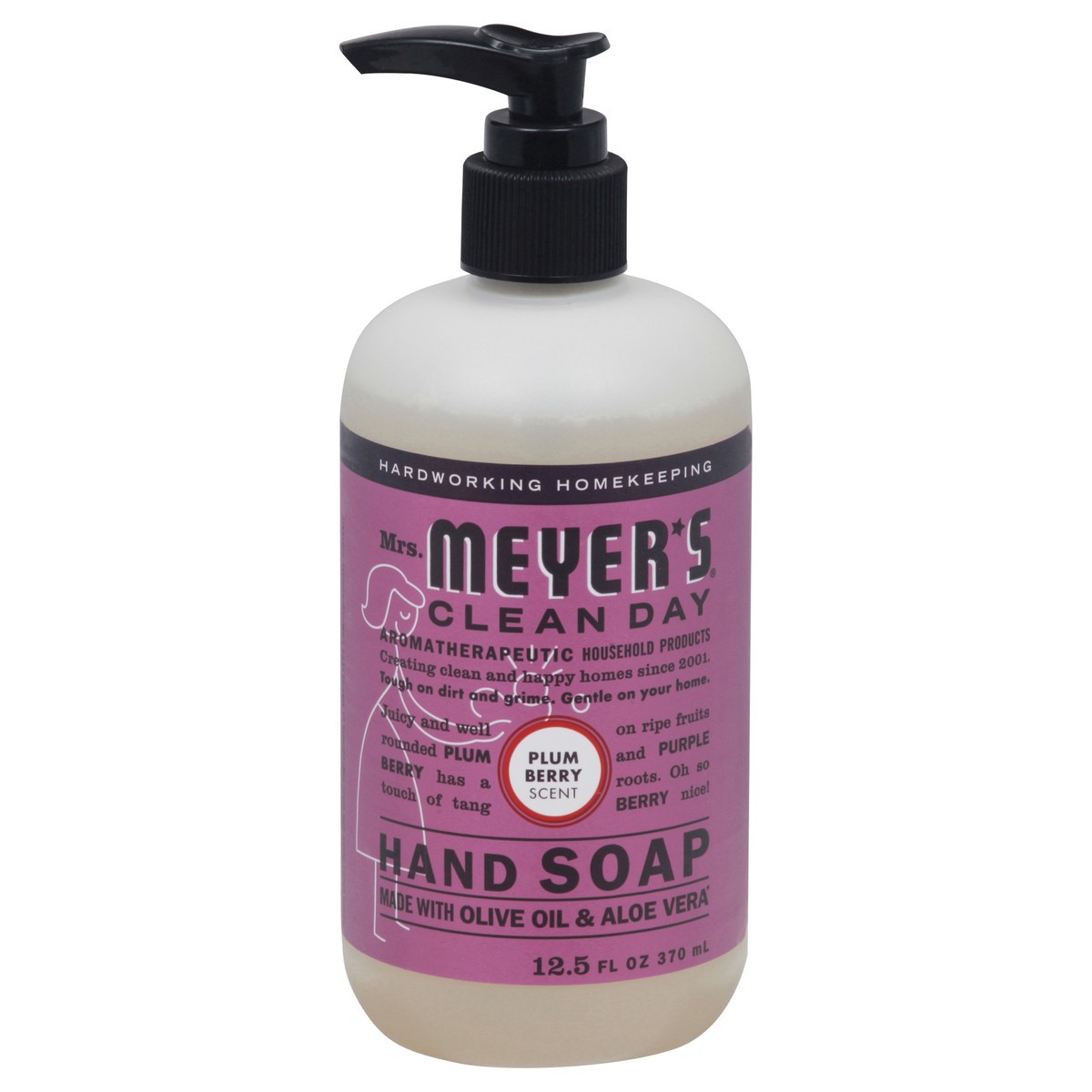 slide 1 of 13, Mrs. Meyer's Clean Day Hand Soap - Berry Plum - 12.5 fl oz, 12.5 oz