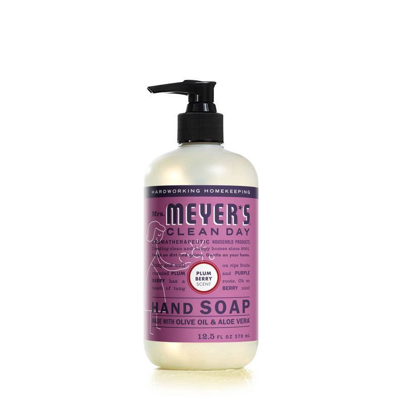 slide 1 of 13, Mrs. Meyer's Clean Day Plum Berry Scent Hand Soap 12.5 fl oz, 12.5 oz