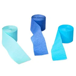 American Greetings Crepe Paper Streamers - Assorted Blue