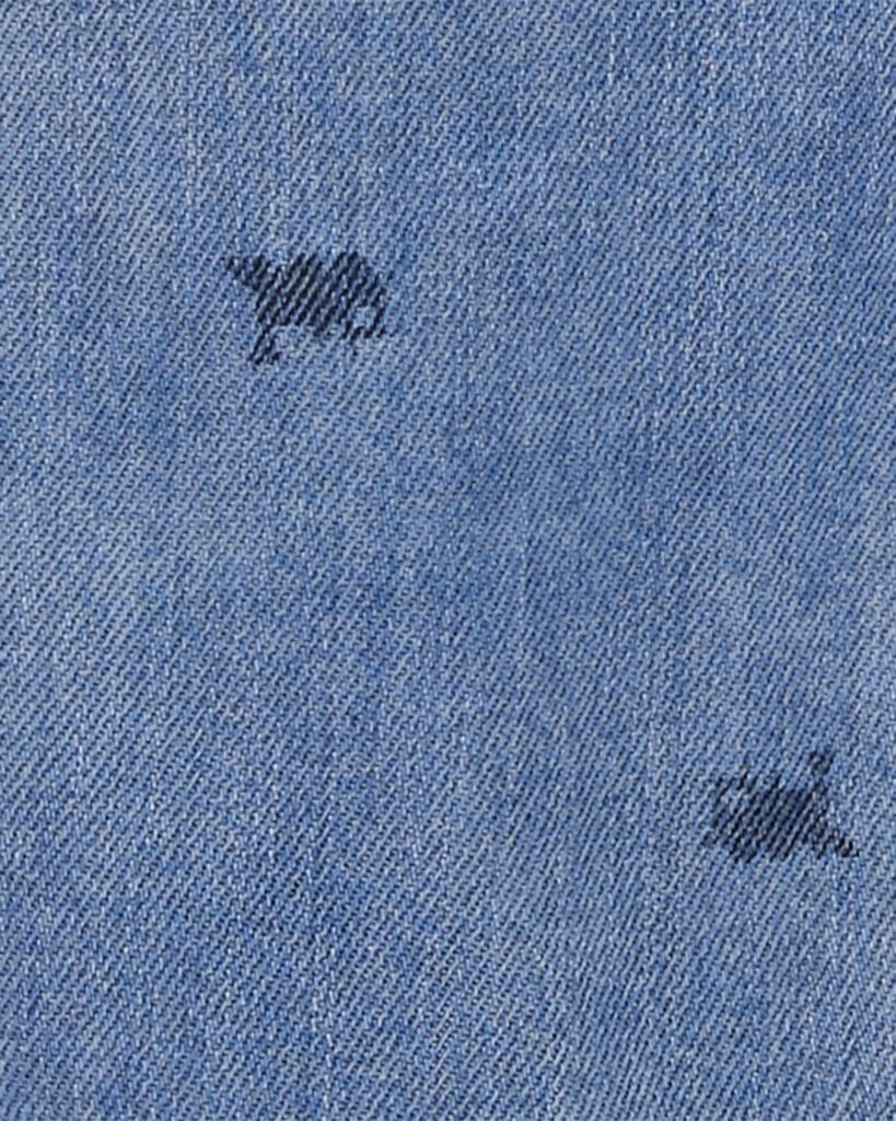 slide 3 of 3, Oshkosh Baby Classic Denim Overalls: Removed Patch Remix Blue 12M, 1 ct