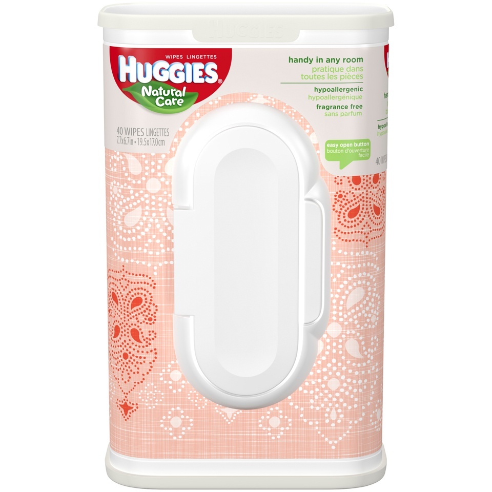 slide 1 of 1, Huggies Natural Care Fragrance Free Baby Wipes, 40 ct