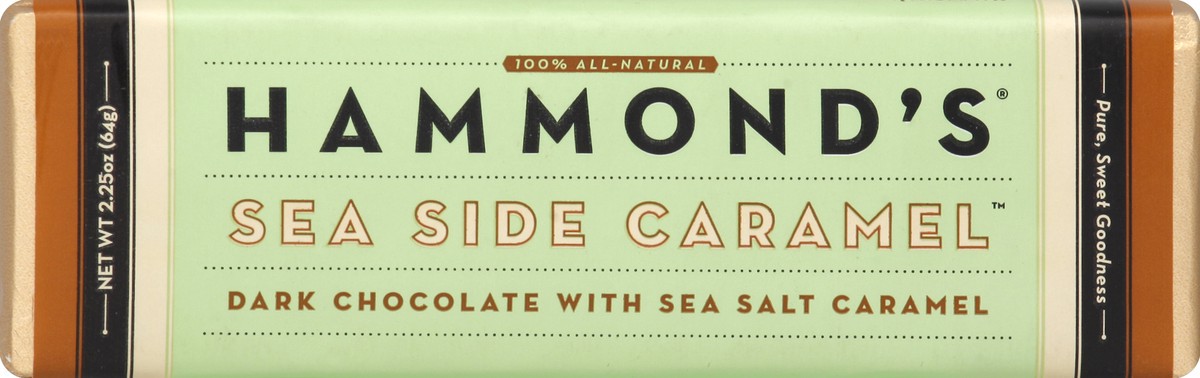slide 5 of 5, Hammond's Sea Side Caramel Dark Chocolate Bar, 2.25 oz