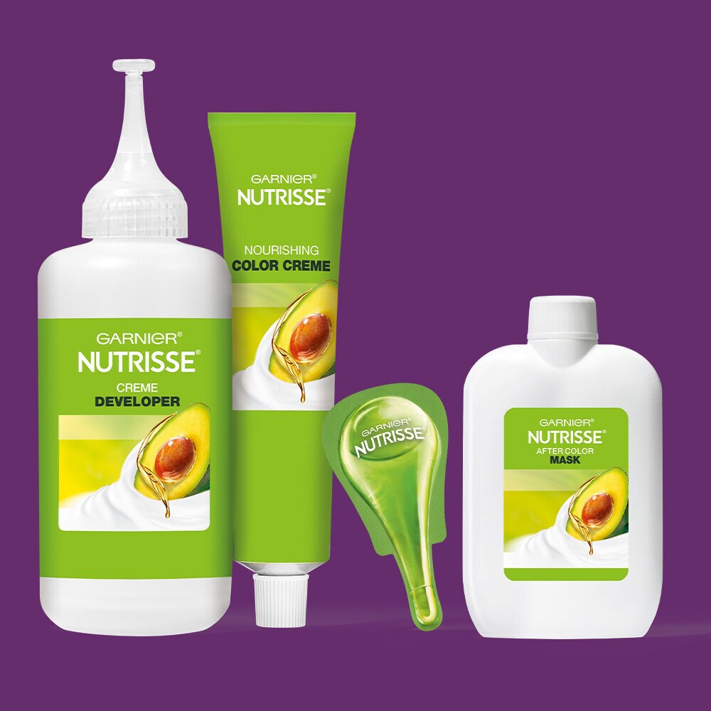 slide 4 of 6, Garnier Ultra Color V2 Dark Intense Violet Nourishing Bold Permanent Hair Color Creme, 1 ct