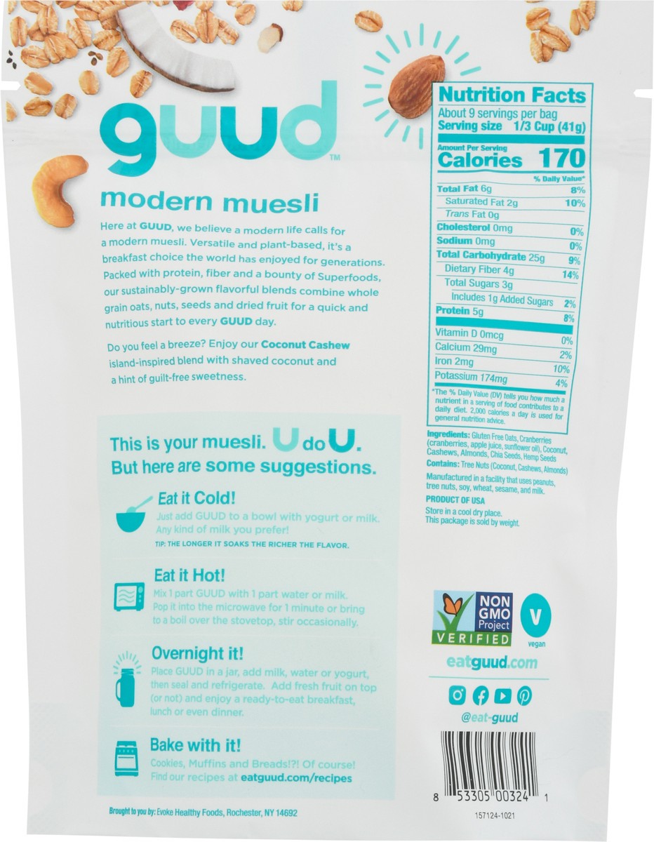 slide 2 of 9, Guud Coconut Cashew Muesli 12 oz, 12 oz