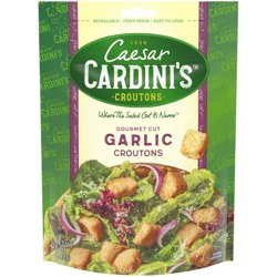Caesar Cardini's Gourmet Cut Garlic Croutons 5 oz Pouch