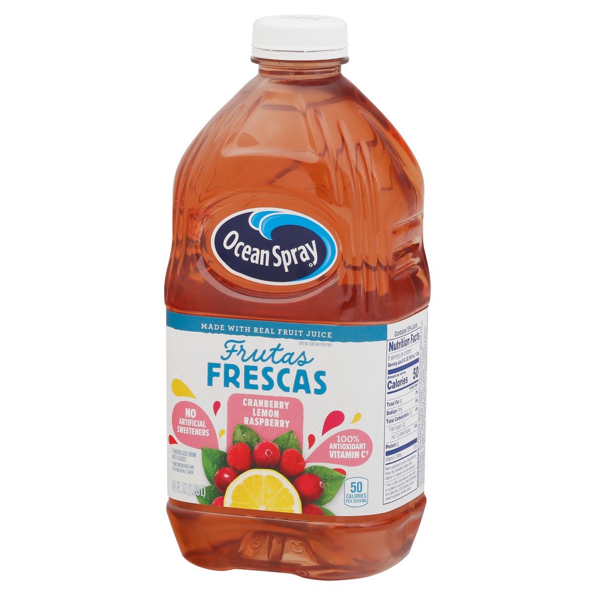 slide 3 of 9, Ocean Spray Frutas Frescas Cranberry Lemon Raspberry Juice Drink 64 fl oz, 64 fl oz