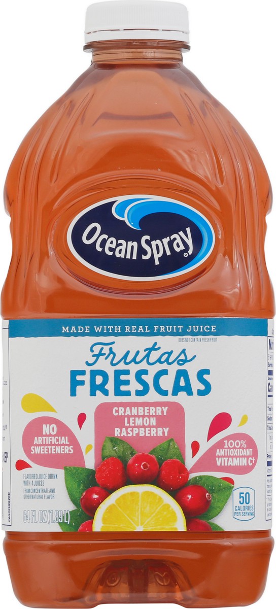 slide 6 of 9, Ocean Spray Frutas Frescas Cranberry Lemon Raspberry Juice Drink 64 fl oz, 64 fl oz