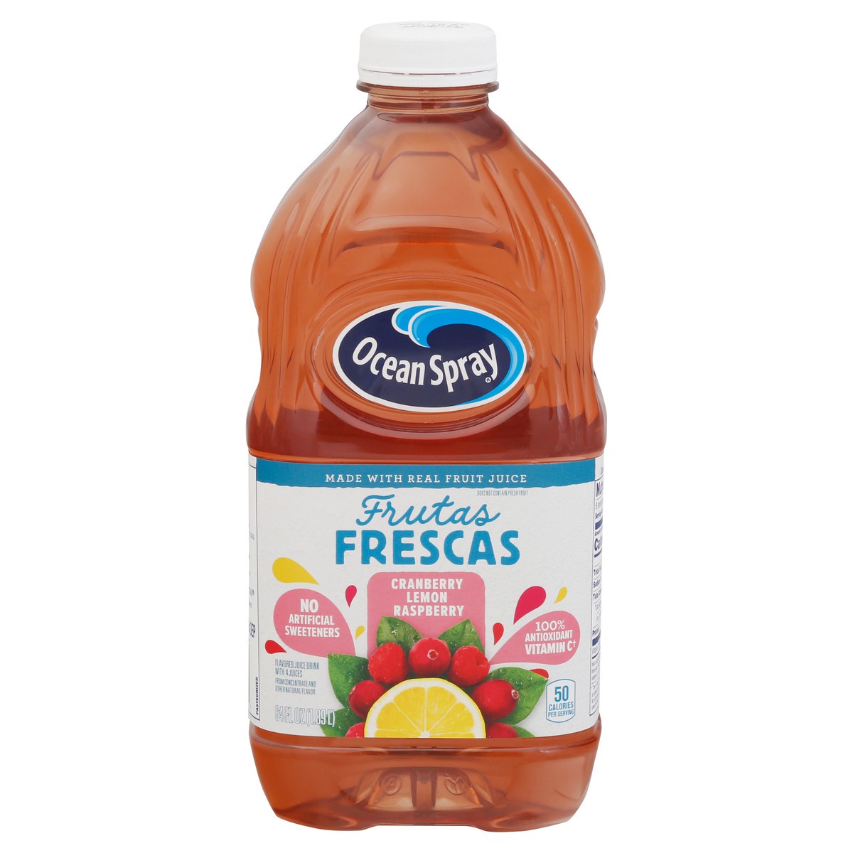 slide 1 of 9, Ocean Spray Frutas Frescas Cranberry Lemon Raspberry Juice Drink 64 fl oz, 64 fl oz