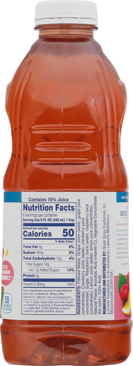 slide 8 of 9, Ocean Spray Frutas Frescas Cranberry Lemon Raspberry Juice Drink 64 fl oz, 64 fl oz