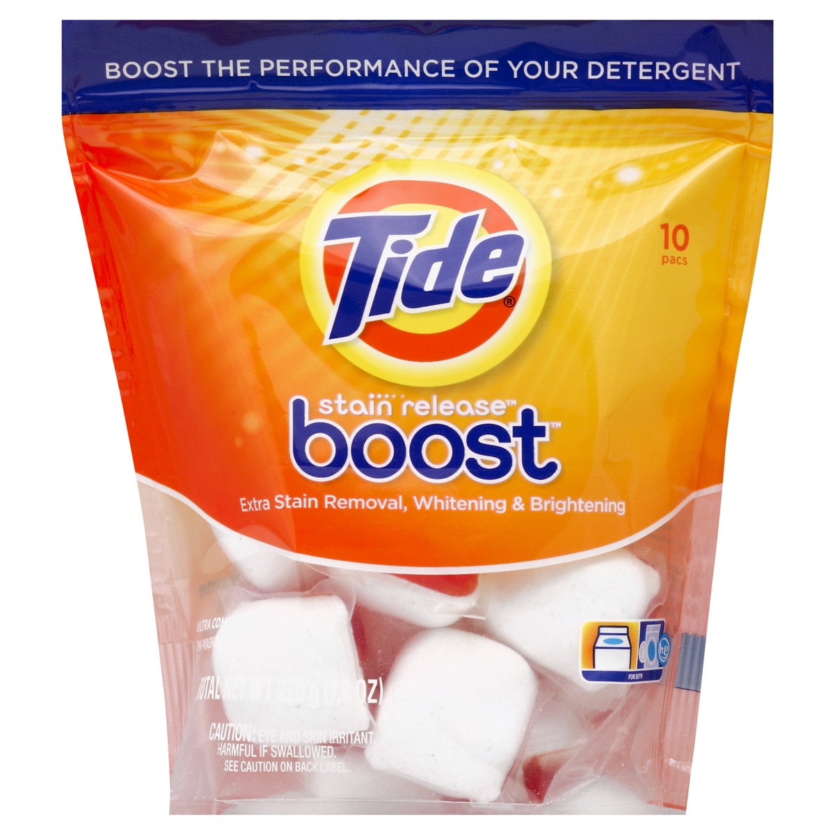 slide 1 of 1, Tide In-Wash Booster, 10 ct