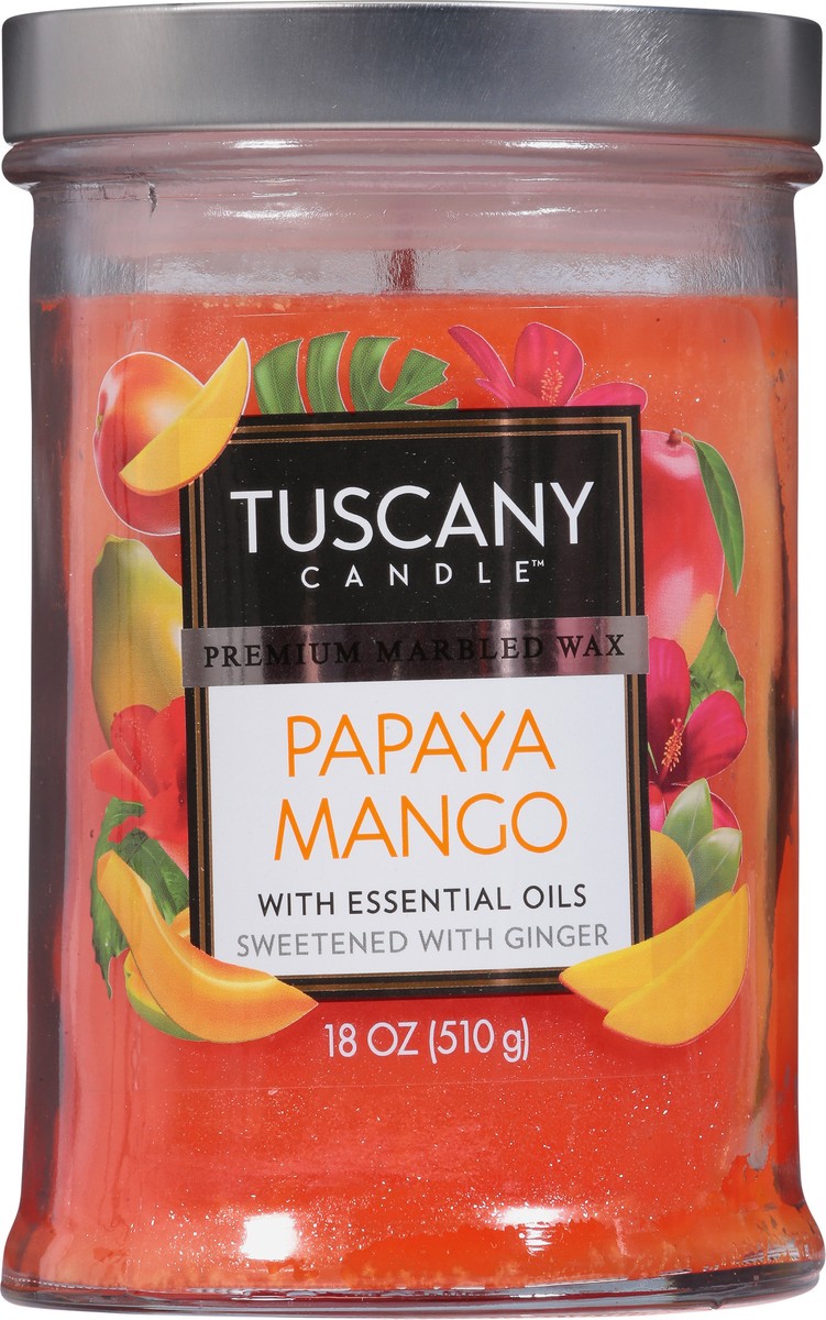 slide 4 of 9, Tuscany Candle Papaya Mango Scented Jar Candle - Orange, 1 ct