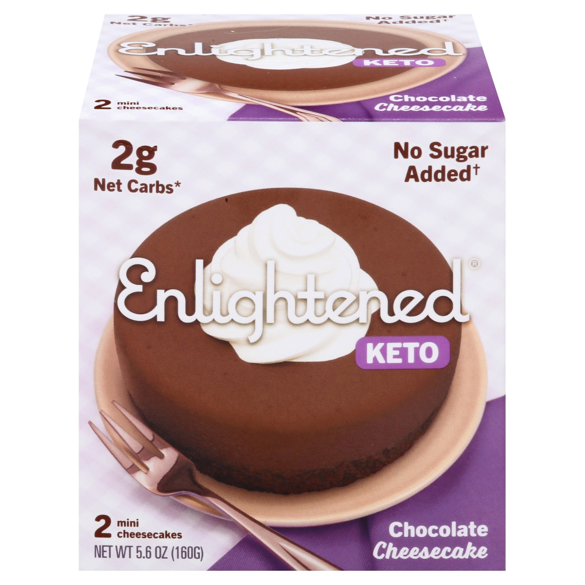 slide 1 of 1, Enlightened Keto Mini Chocolate Cheesecakes 2 ea, 5.6 oz