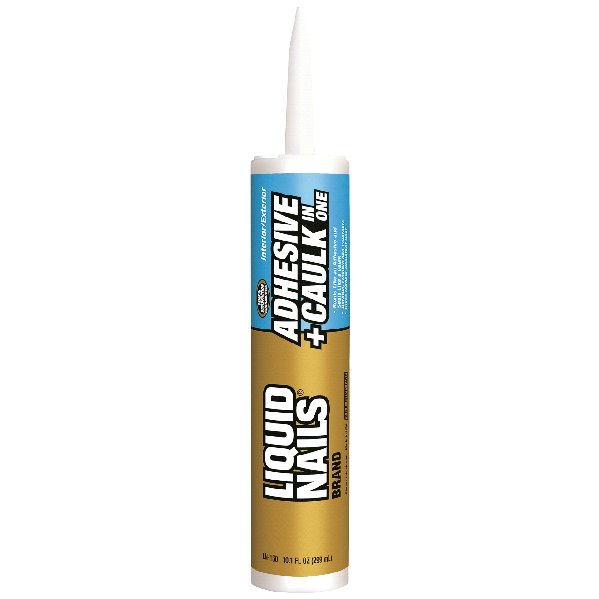 slide 1 of 1, Liquid Nails Adhesive + Caulk in One, 10 oz