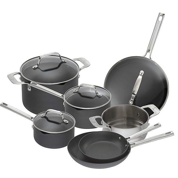 slide 1 of 2, Emeril's Essential Hard Anodized Cookware Set - Black, 11 ct