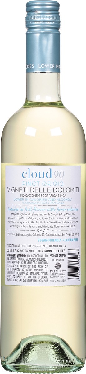 slide 6 of 12, Cloud90 Pinot Grigio 750 ml, 750 ml