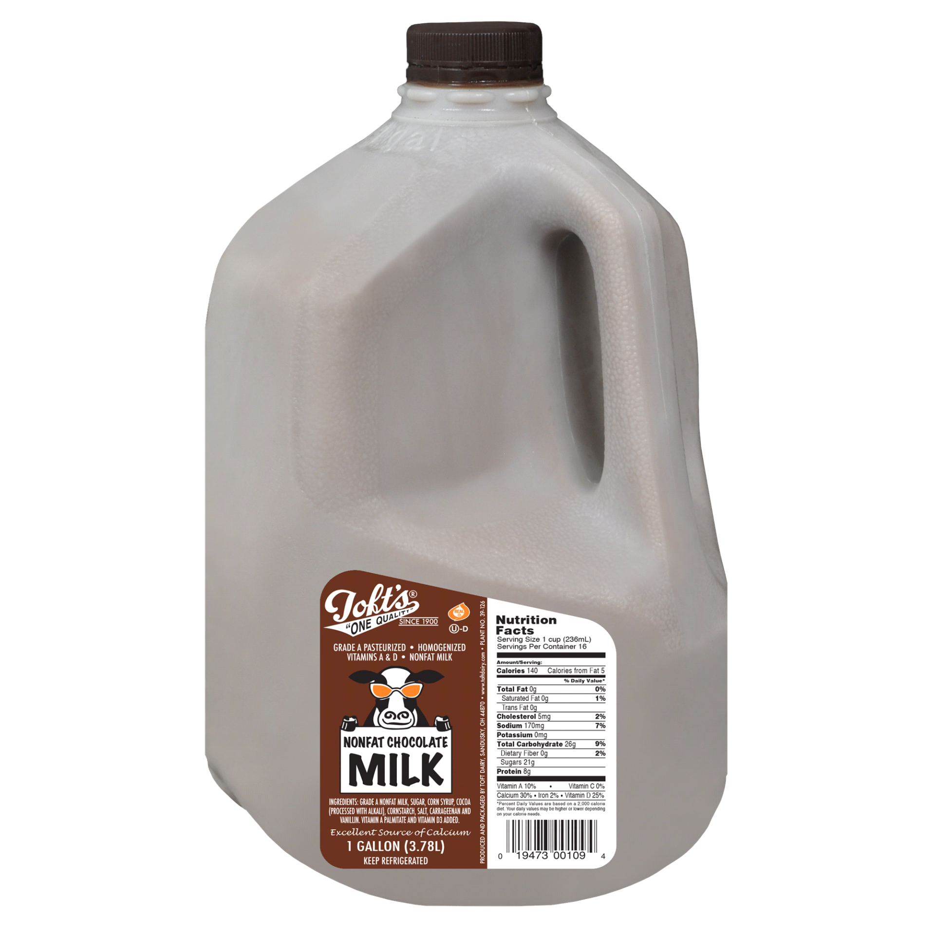 slide 1 of 1, Toft Dairy Chocolate Milk, 1 gal