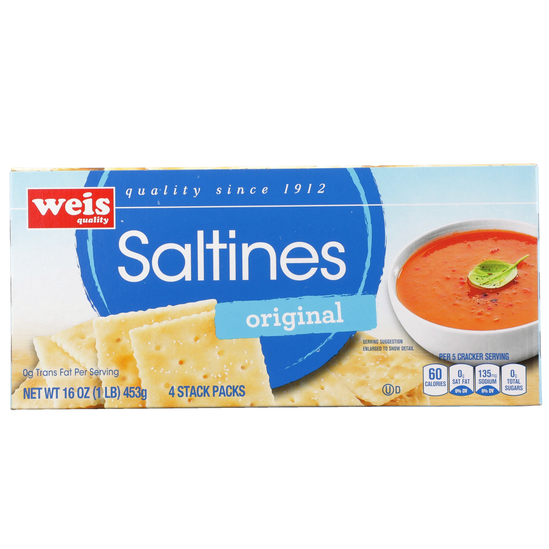 slide 6 of 6, Weis Quality Original Saltines Cracker, 16 oz