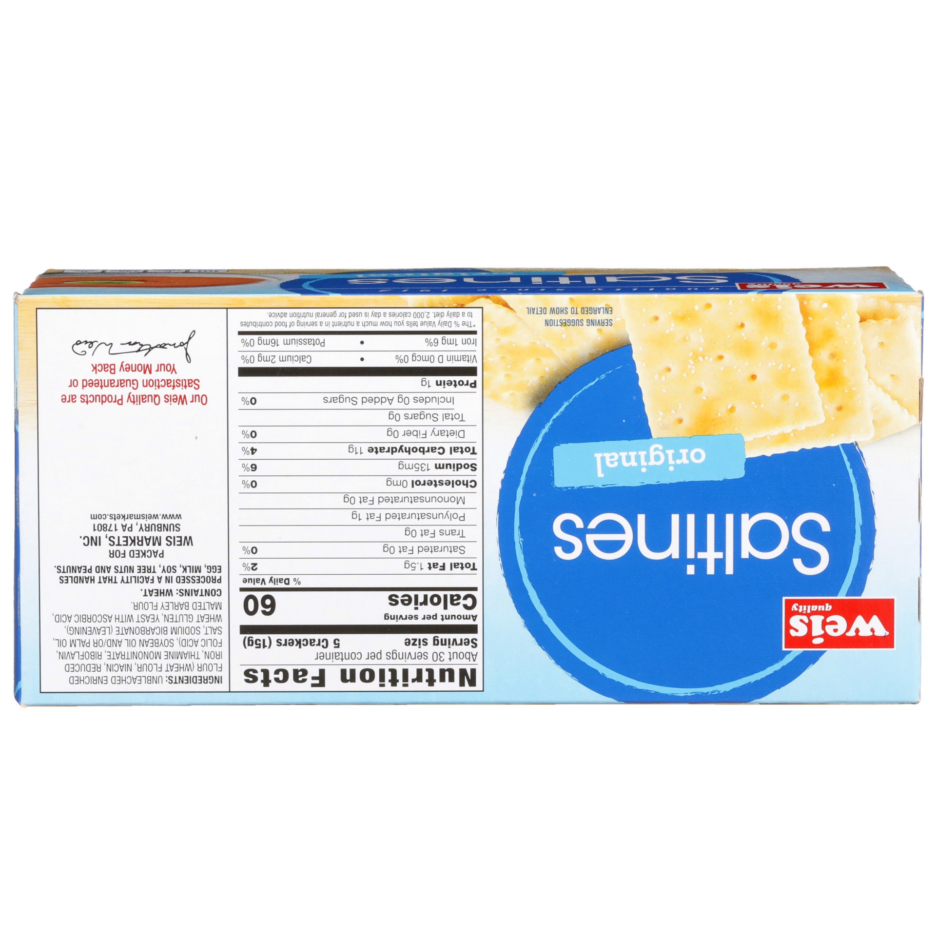 slide 2 of 6, Weis Quality Original Saltines Cracker, 16 oz