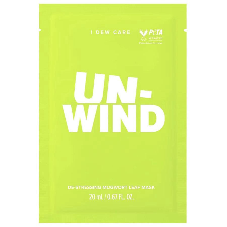 slide 1 of 2, I Dew Care Un-Wind De-Stressing Mugwort Leaf Mask 0.67 fl oz, 0.67 fl oz