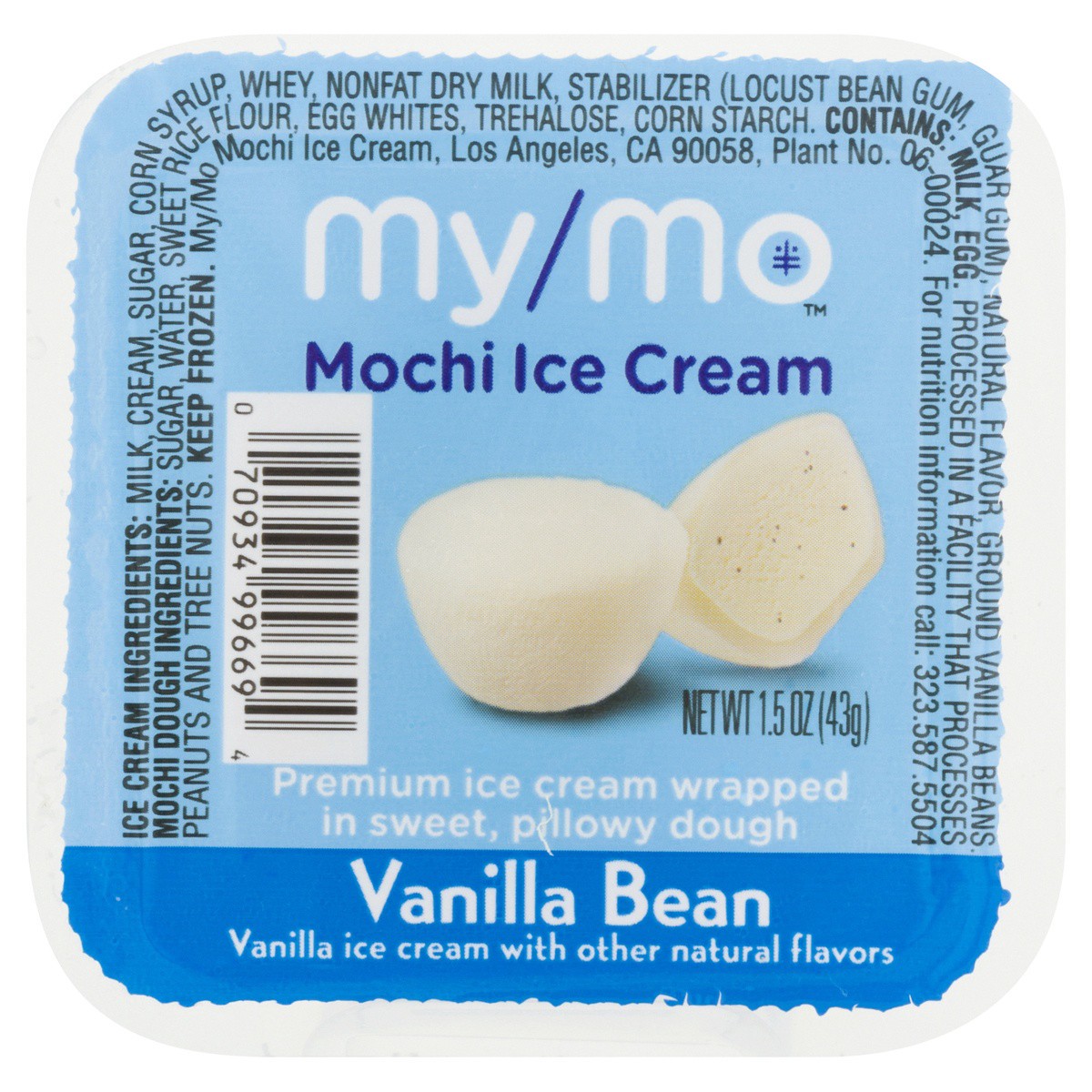 slide 1 of 4, My/Mochi Ice Cream Single Serve Vanilla, 1.5 oz