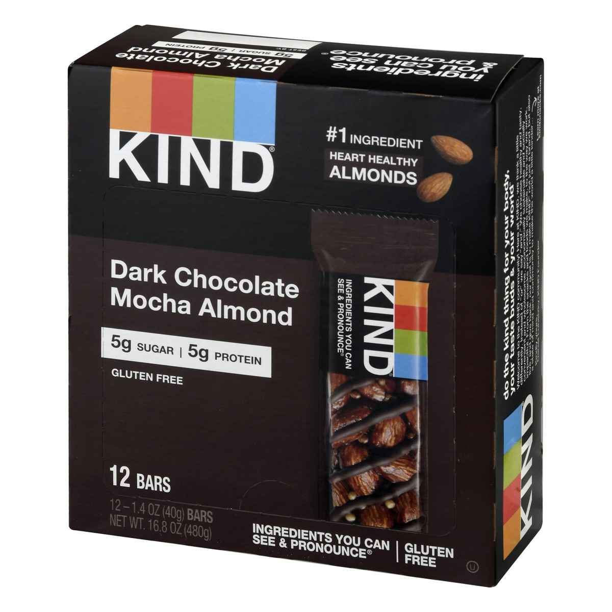 slide 3 of 9, KIND Dark Chocolate Mocha Almond Bar 12 ea, 12 ct