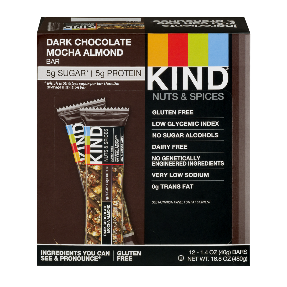 KIND Dark Chocolate Mocha Almond Bars 12 ct; 1.4 oz | Shipt