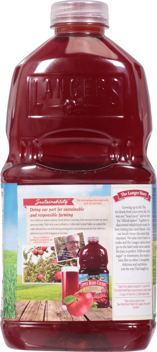 slide 9 of 14, Langers Apple Berry Cherry 100% Juice - 64 fl oz, 64 fl oz
