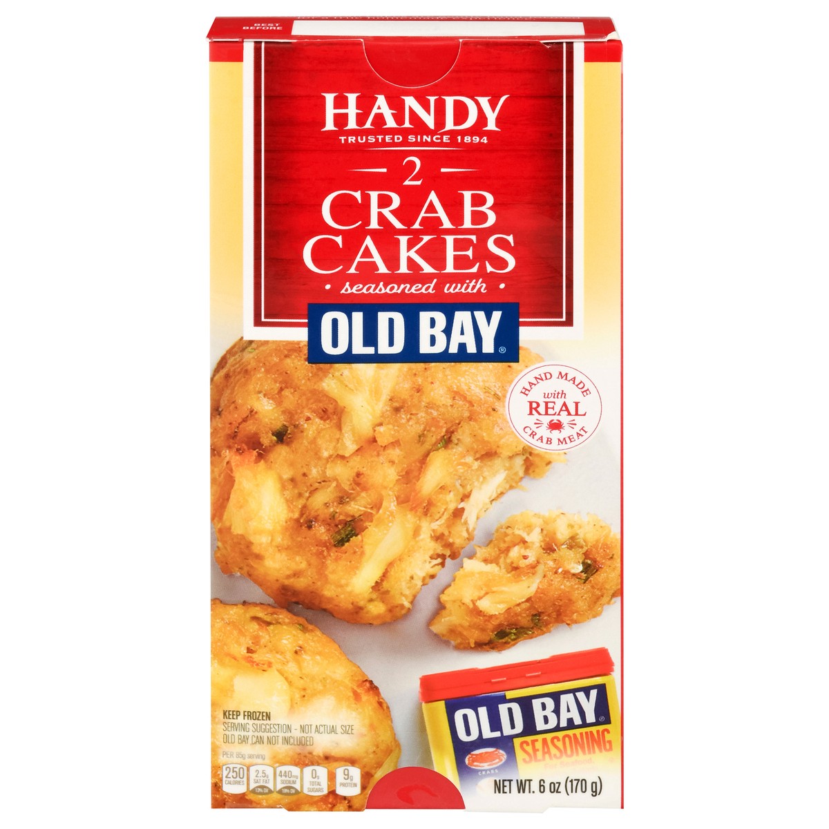slide 1 of 4, Handy Crab Cakes, Handmade, 2 ct