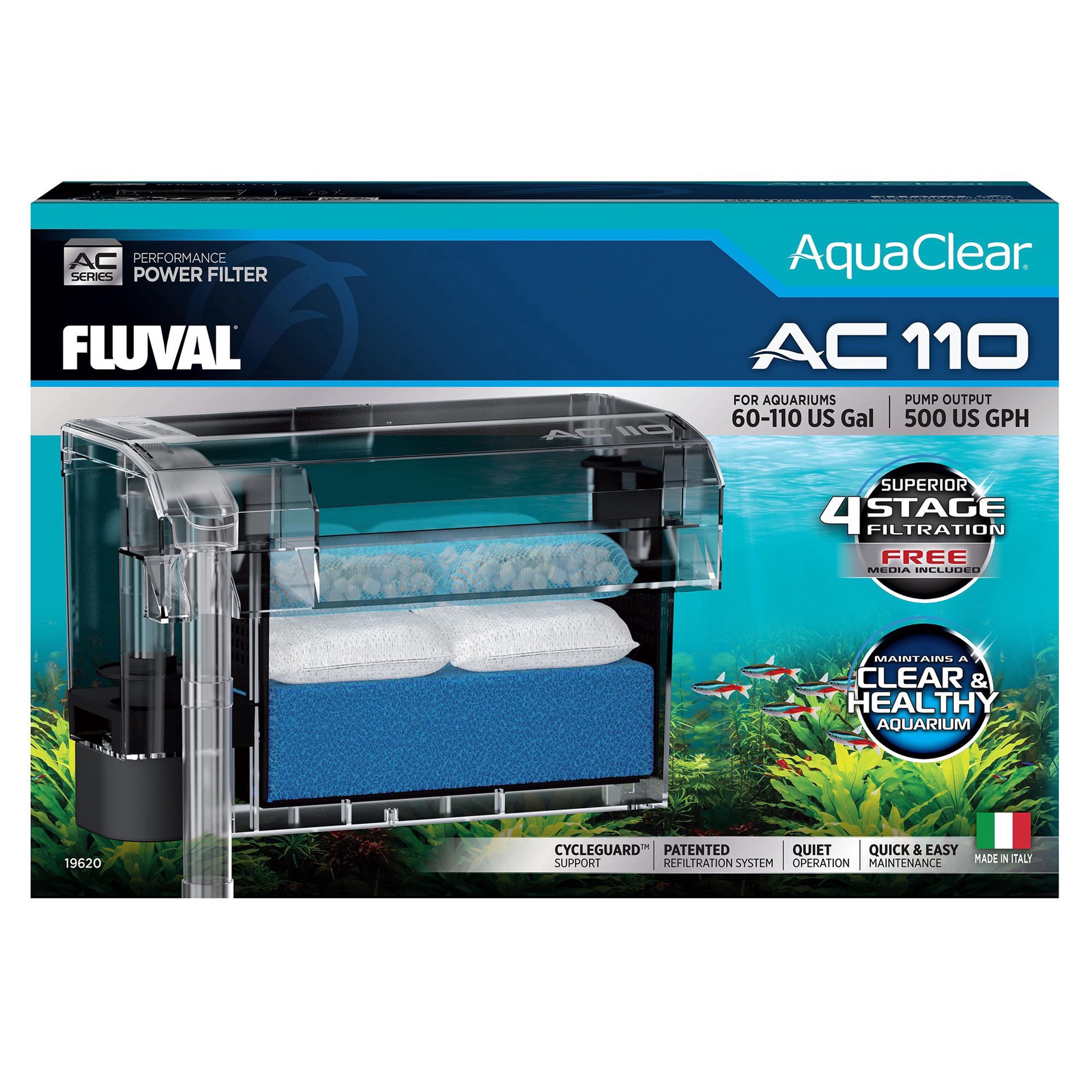 slide 1 of 1, FLUVAL Aquaclear Power Filter, 110 gal