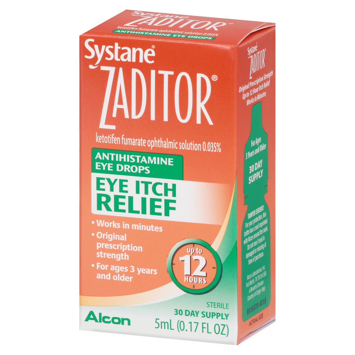 slide 2 of 12, Systane Zaditor Itch Relief Antihistamine Sterile Eye Drops 5 ml, 0.16 oz