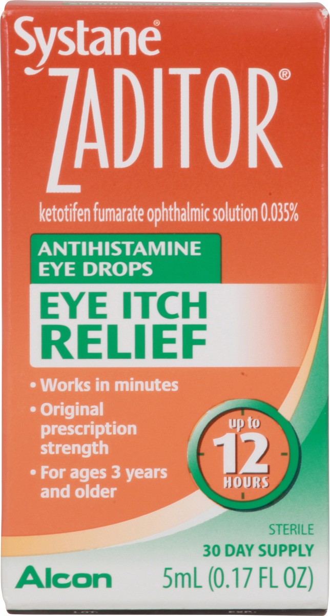 slide 6 of 12, Systane Zaditor Itch Relief Antihistamine Sterile Eye Drops 5 ml, 0.16 oz