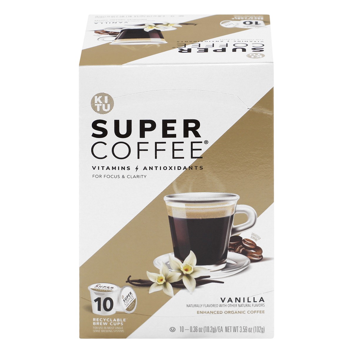 slide 1 of 9, KITU Super Coffee Recyclable Brew Cups Vanilla Coffee 10 ea, 10 ct