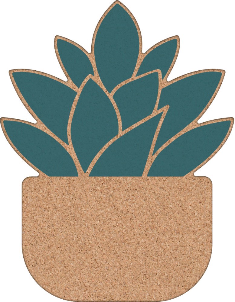 slide 1 of 1, U Brands Potted Succulent Cork Board, 1 ct