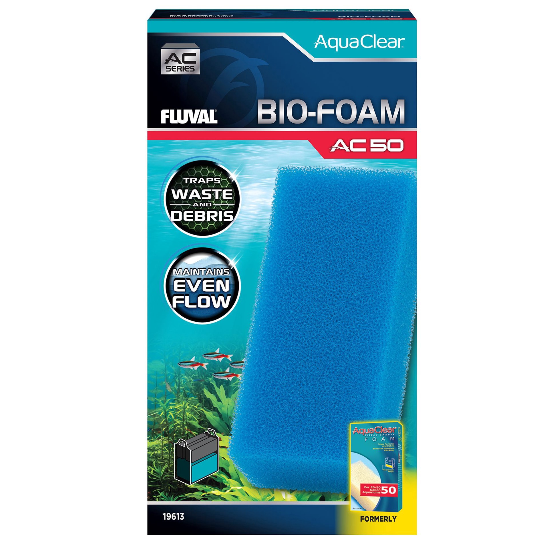 slide 1 of 1, FLUVAL Bio-Foam Filter Insert 1-Pack, 50 gal